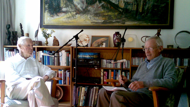 Peter Stewart interviewing Frank Fenner